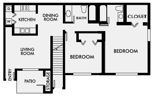 2 Bedroom, 2 Bathroom